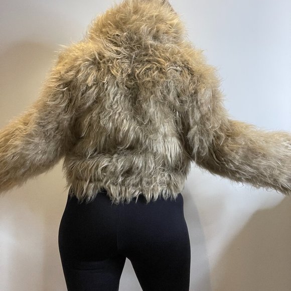 Reversible Y2K Faux Fur Denim Jacket -M- - Picture 2 of 16